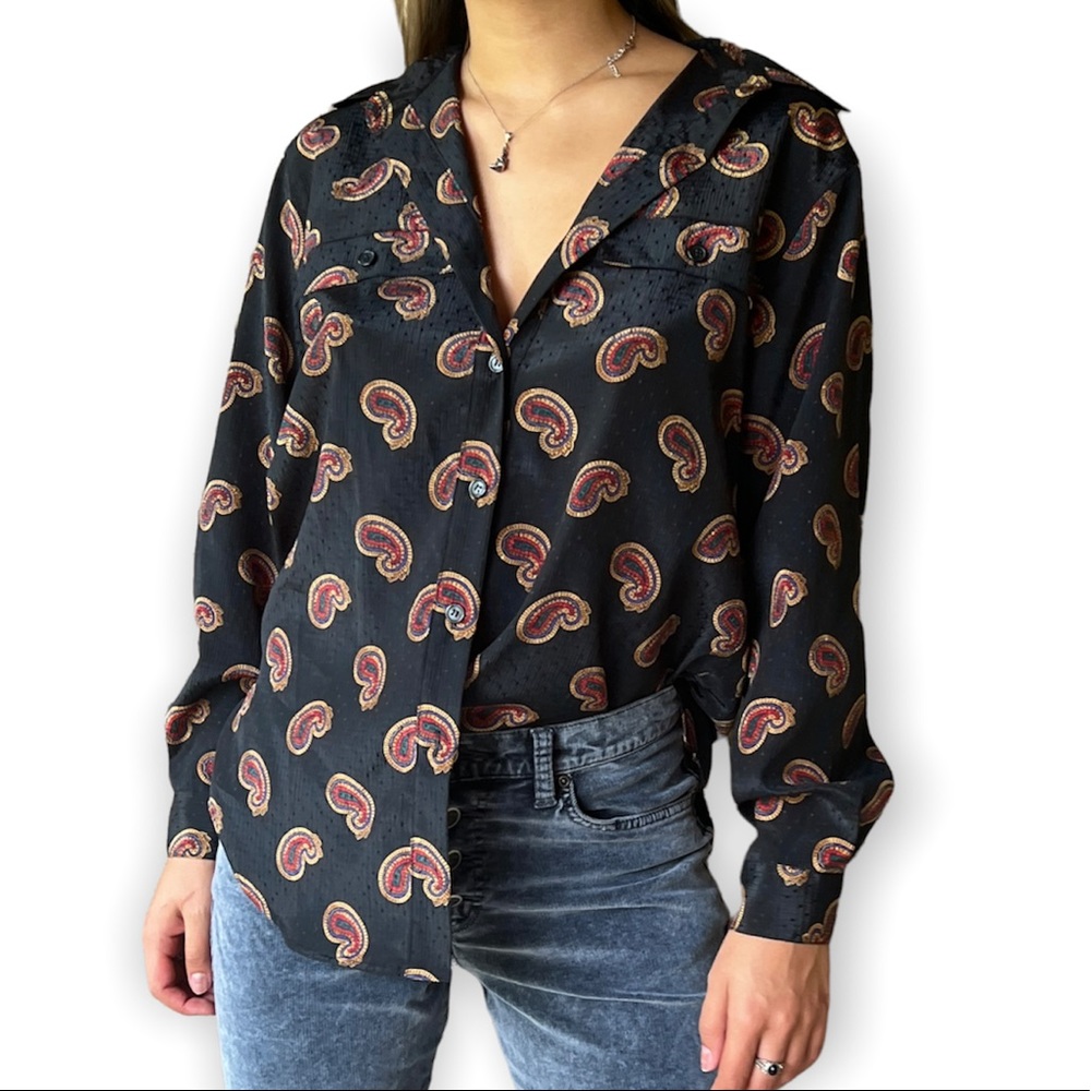 Vintage Paisley Button-Up Shirt